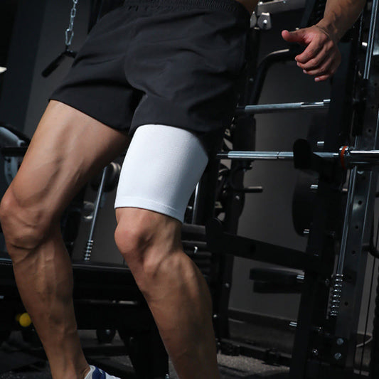 Weiße Oberschenkel-Kompressionsstrümpfe