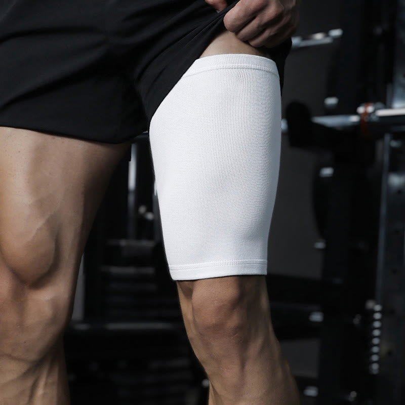 Weiße Oberschenkel-Kompressionsstrümpfe