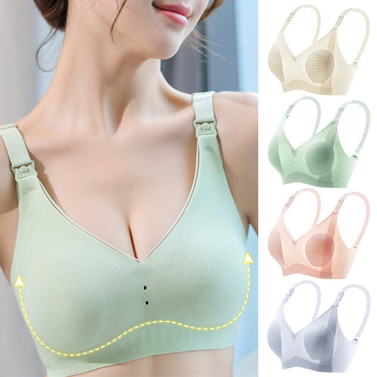 Einfarbiger, dünner, bügelloser Still-BH