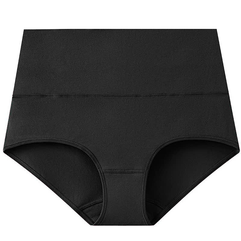 Einfarbige Basic-Slips mit hoher Taille (3er-Pack) - Schwarz - 5XL - image 13