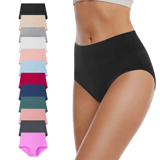 Einfarbige Basic-Slips mit hoher Taille (3er-Pack)
