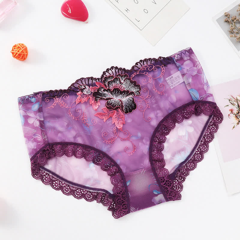 Sexy Slips mit bestickter Spitze in Übergröße (3er-Pack)
