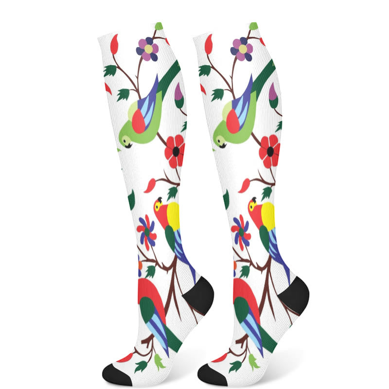 Flower Parrot Kompressionsstrümpfe (3 Paar) - Papagei (1 Paar) - S/M - image 6