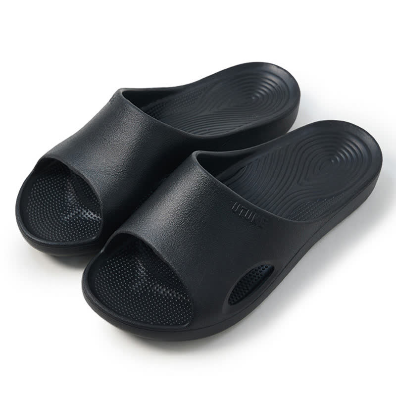 Einfarbige, rutschfeste EVA-Badezimmerrutschen mit Fußgewölbeunterstützung - Schwarz - EU44-45 (US10-11) - image 10