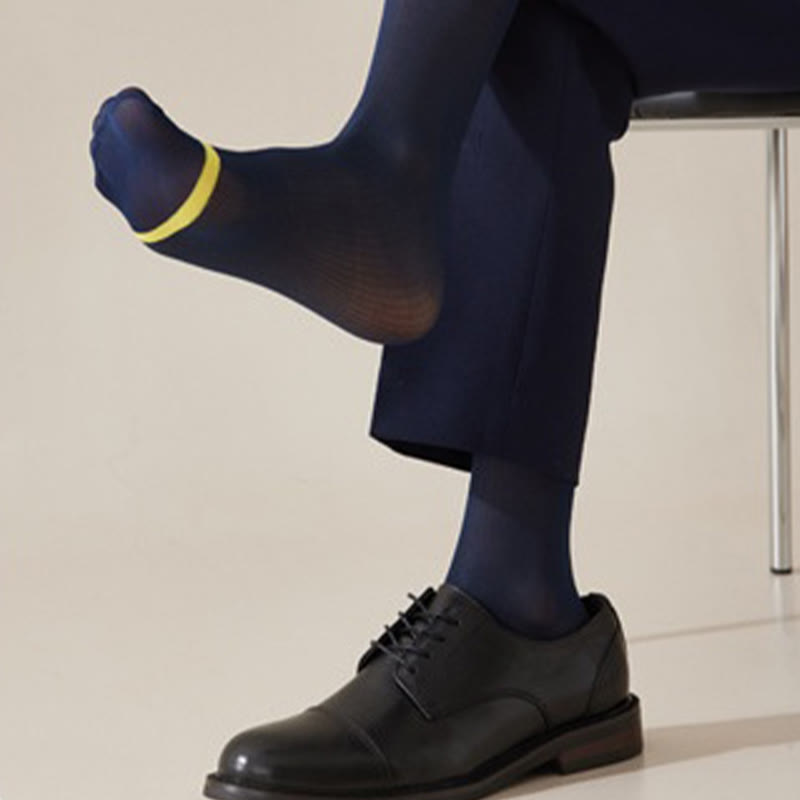 Crew-Socken aus Eisseide im Business-Stil in Übergröße (4 Paar)