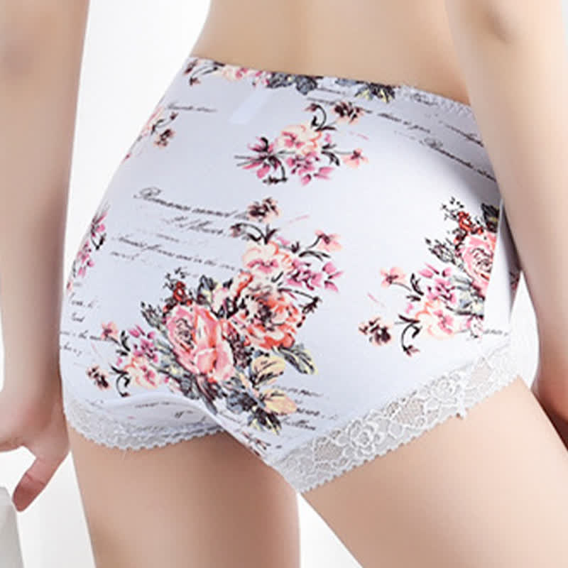 Luxuriöser Slip mit Spitzen-Blumendruck (2er-Pack)