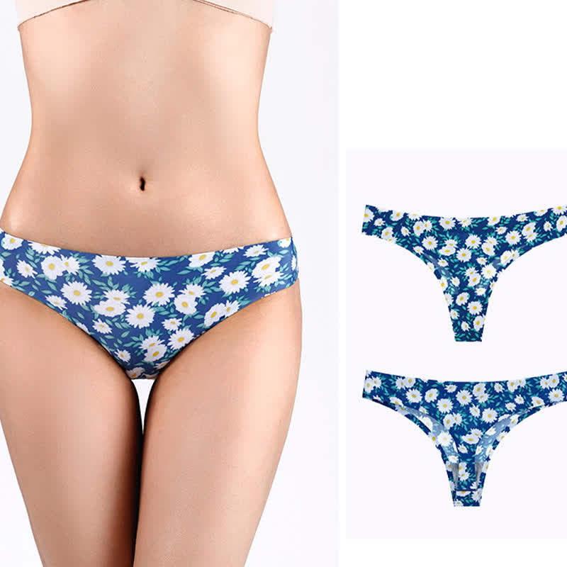 Sexy Tangas mit niedrigem Bund, nahtlos bedruckt (3er-Pack)