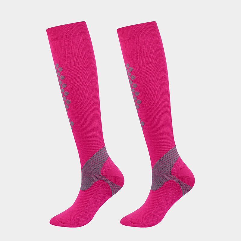 Sport-Kompressionsstrümpfe mit Rautengittermuster (3 Paar) - Rose - EU38-41 (US8-11) - image 6