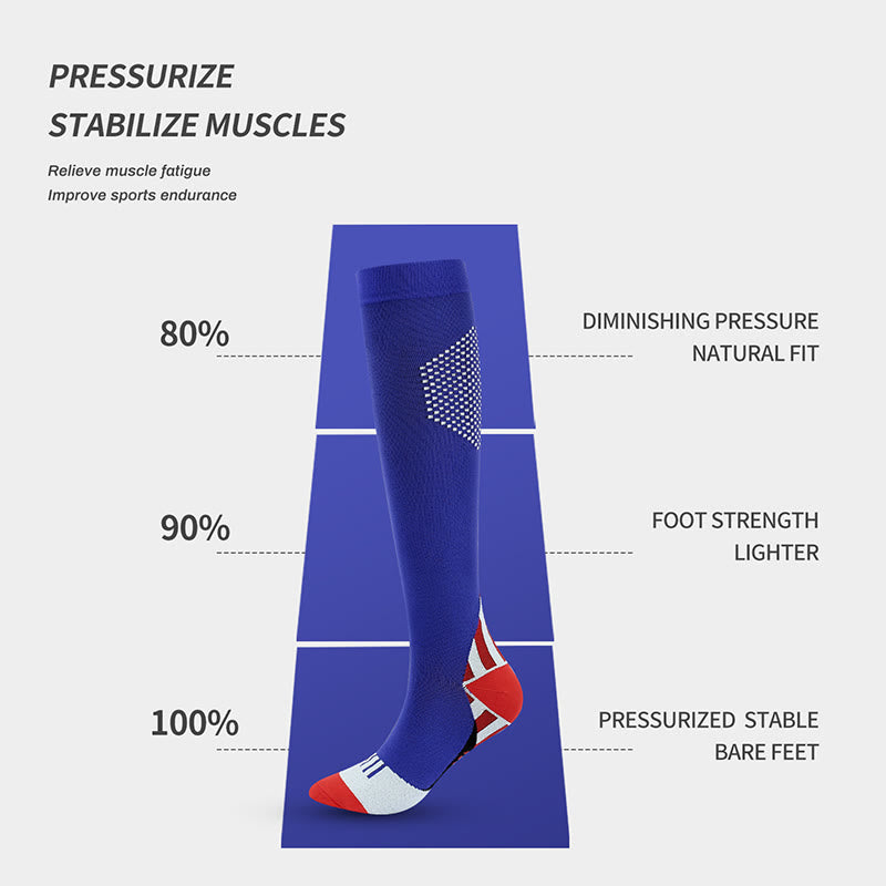 Farblich passende Kompressionsstrümpfe mit Wabenmuster (4 Paar)