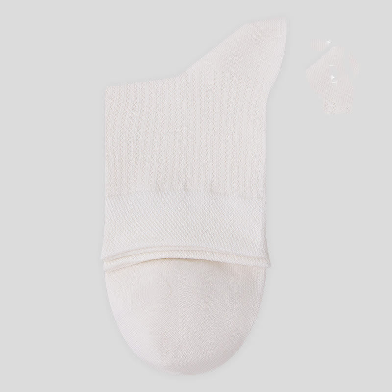 Einfarbige Viertelsocken aus Baumwollnetz (7 Paar)