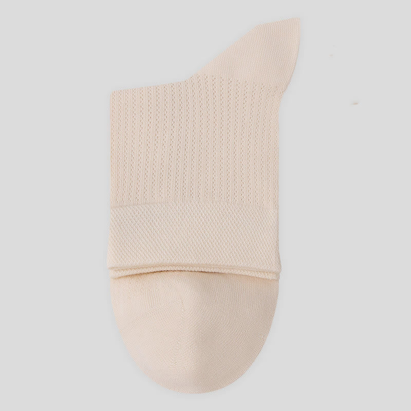 Einfarbige Viertelsocken aus Baumwollnetz (7 Paar)