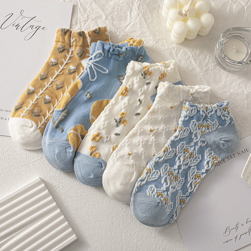 Söckchen mit Waldblumenmotiv (8 Paar) - image 2