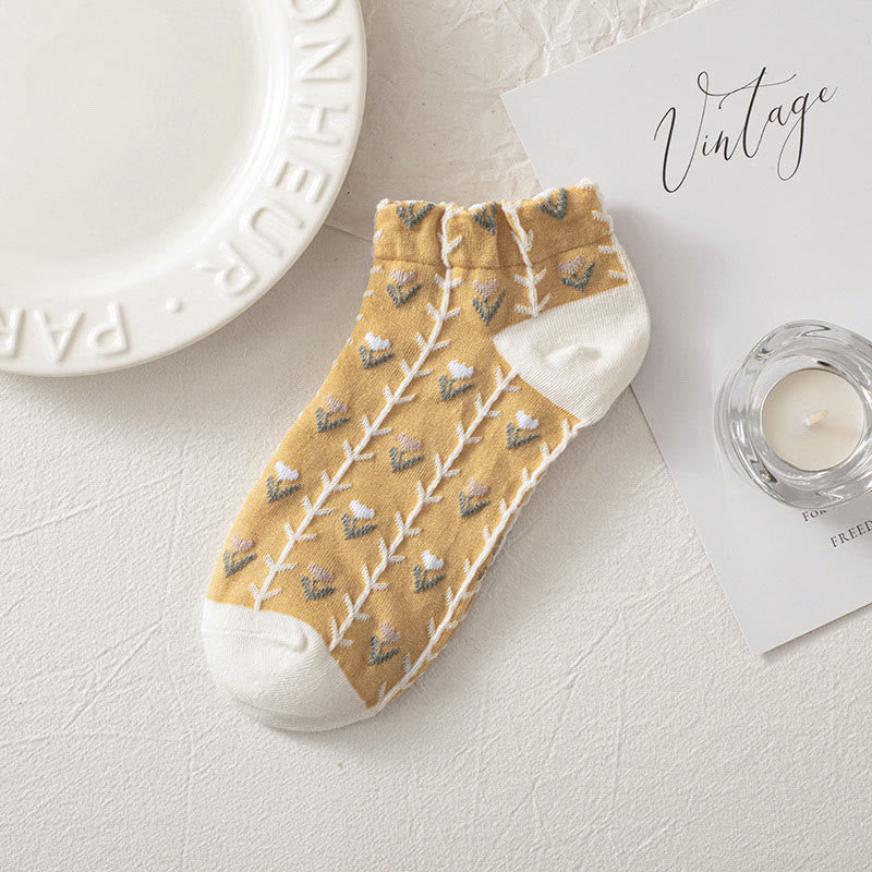 Söckchen mit Waldblumenmotiv (8 Paar) - image 6