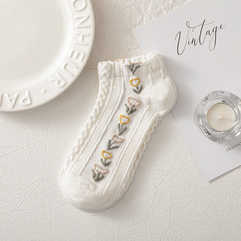 Söckchen mit Waldblumenmotiv (8 Paar) - image 8