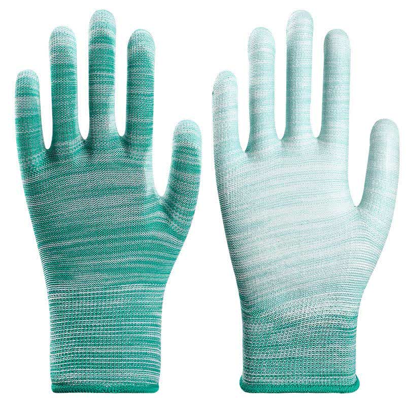 Gestreifte, verschleißfeste, rutschfeste Arbeitsschutzhandschuhe (24 Paar)