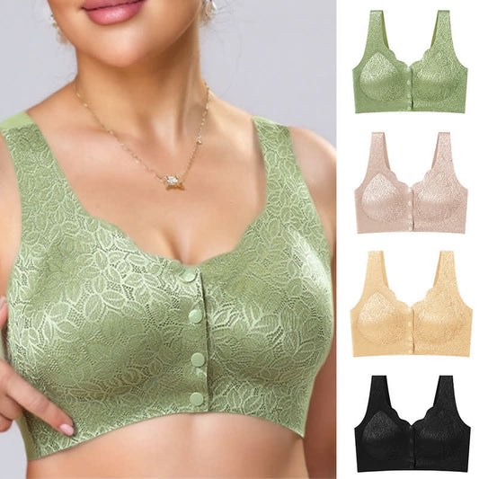 Jacquard-BH ohne Bügel mit Frontverschluss