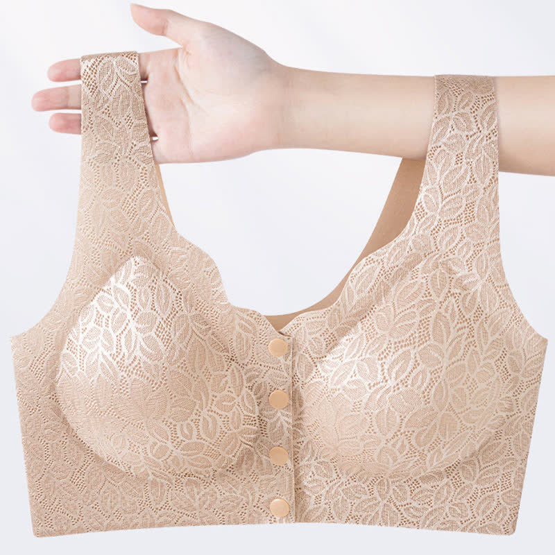 Jacquard-BH ohne Bügel mit Frontverschluss