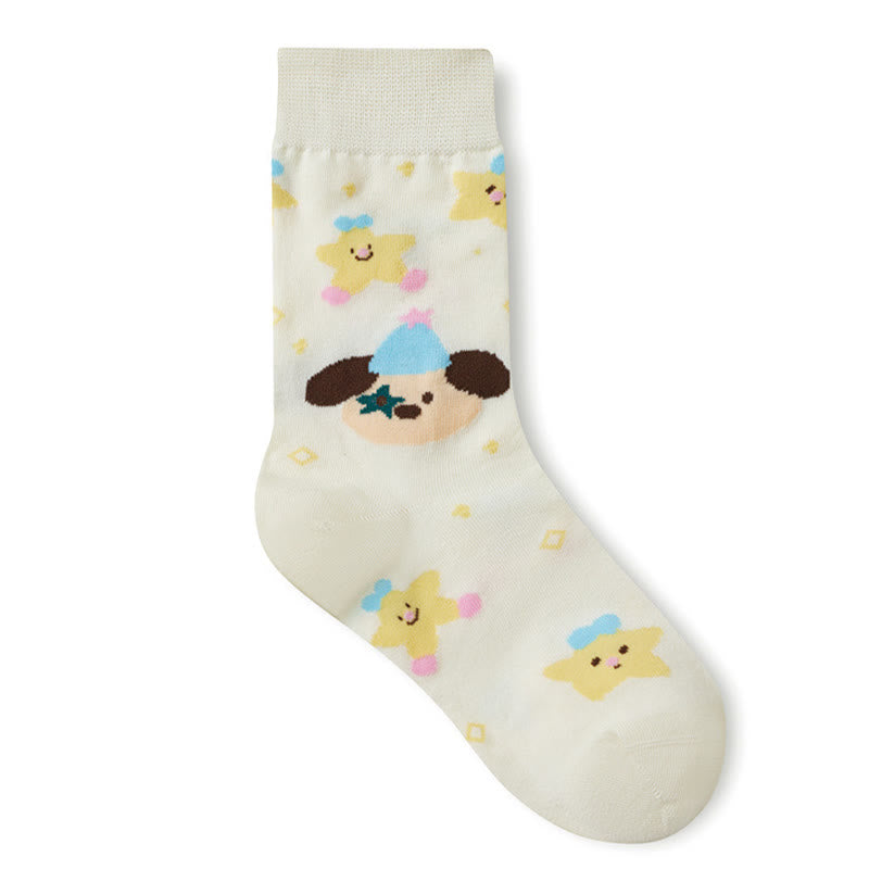 Viertelsocken mit niedlicher Cartoon-Illustration (5 Paar) - image 15