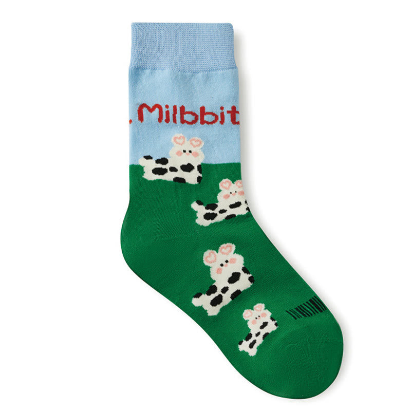 Viertelsocken mit niedlicher Cartoon-Illustration (5 Paar) - image 14