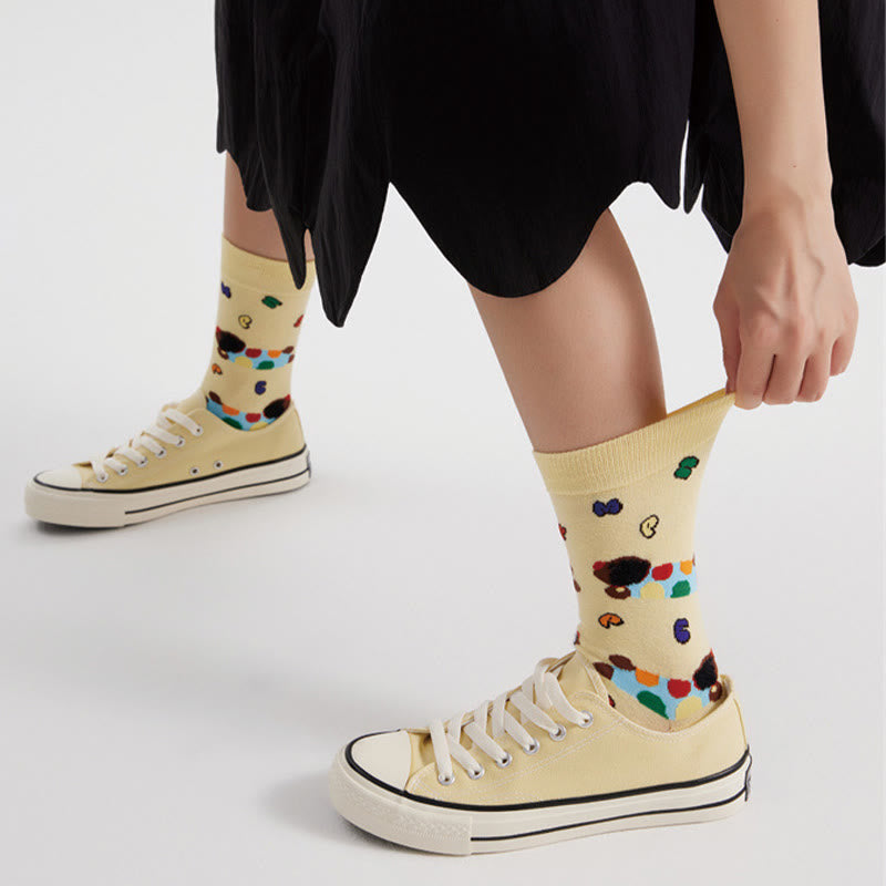 Viertelsocken mit niedlicher Cartoon-Illustration (5 Paar) - image 9