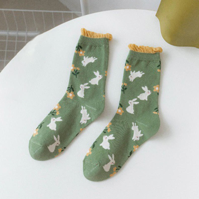 Viertelsocken mit Waldblumen-Staubblättern (5 Paar) - image 11