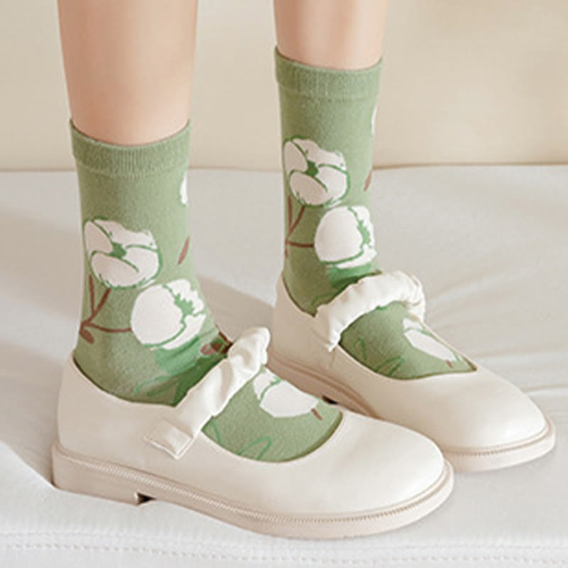 Viertelsocken mit Waldblumen-Staubblättern (5 Paar) - image 7