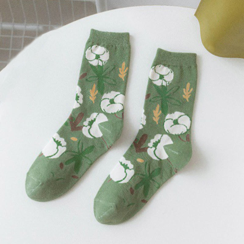 Viertelsocken mit Waldblumen-Staubblättern (5 Paar) - image 10