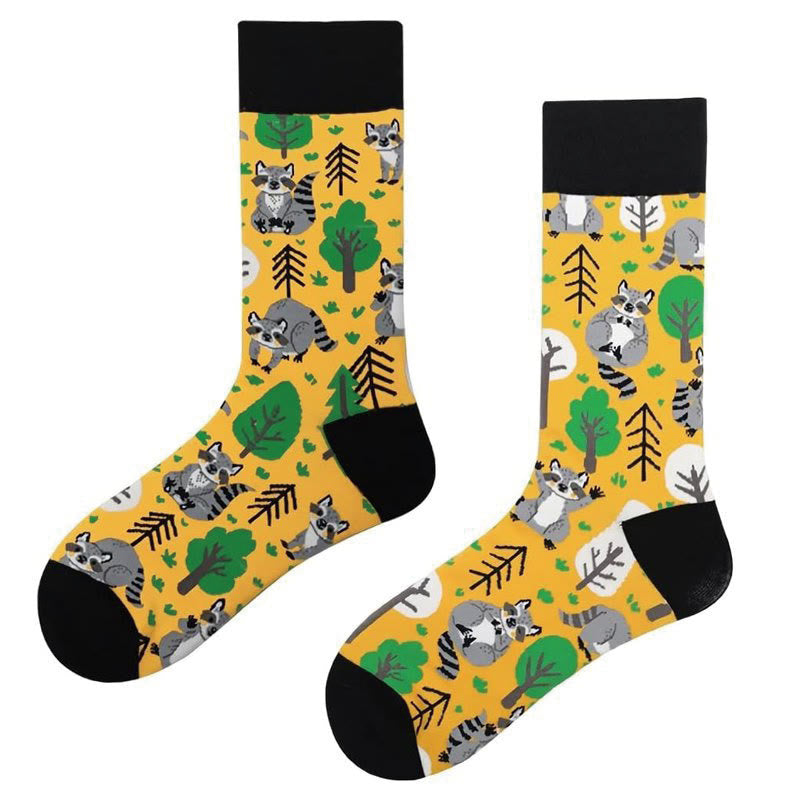 Viertelsocken mit Krokodil-Kaninchen-Motiv in Übergröße (6 Paar)