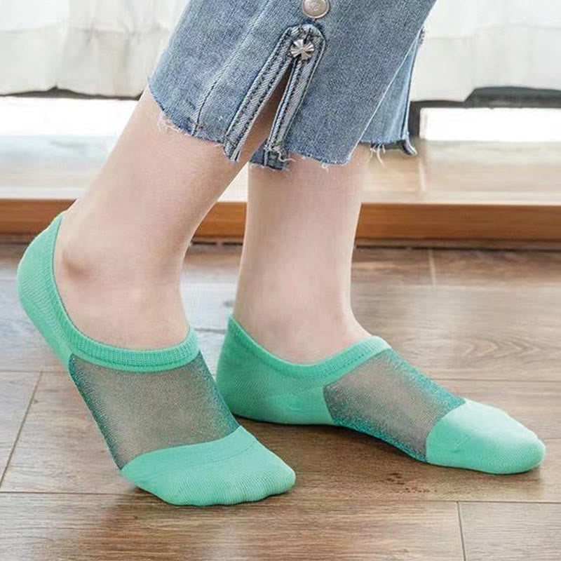 Dünne, luftige Mesh-Füßlinge (10 Paar)