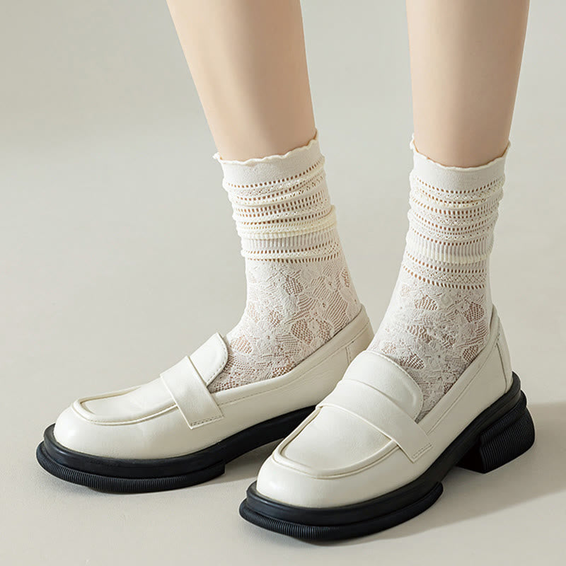 Lockere Socken aus Spitzennetz (6 Paar)