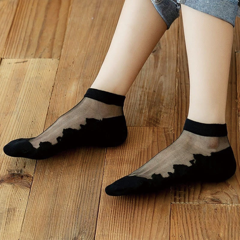 Atmungsaktive Söckchen mit roten Rosen (5 Paar) - E - EU36-40 (US3-7) - image 5