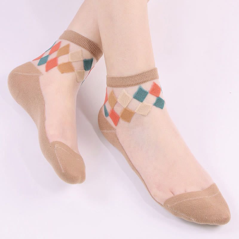 Stilvolle Söckchen mit Rautenmuster (5 Paar) - image 10