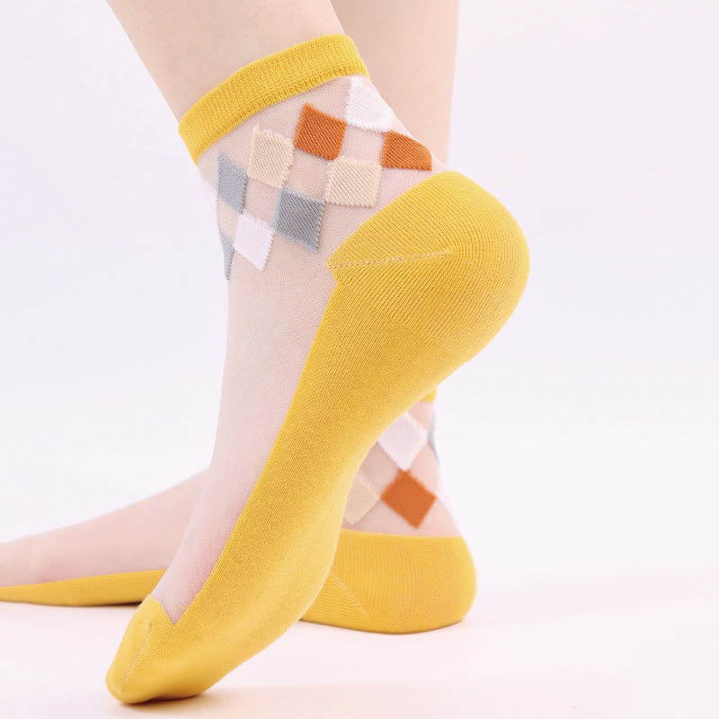 Stilvolle Söckchen mit Rautenmuster (5 Paar) - image 8