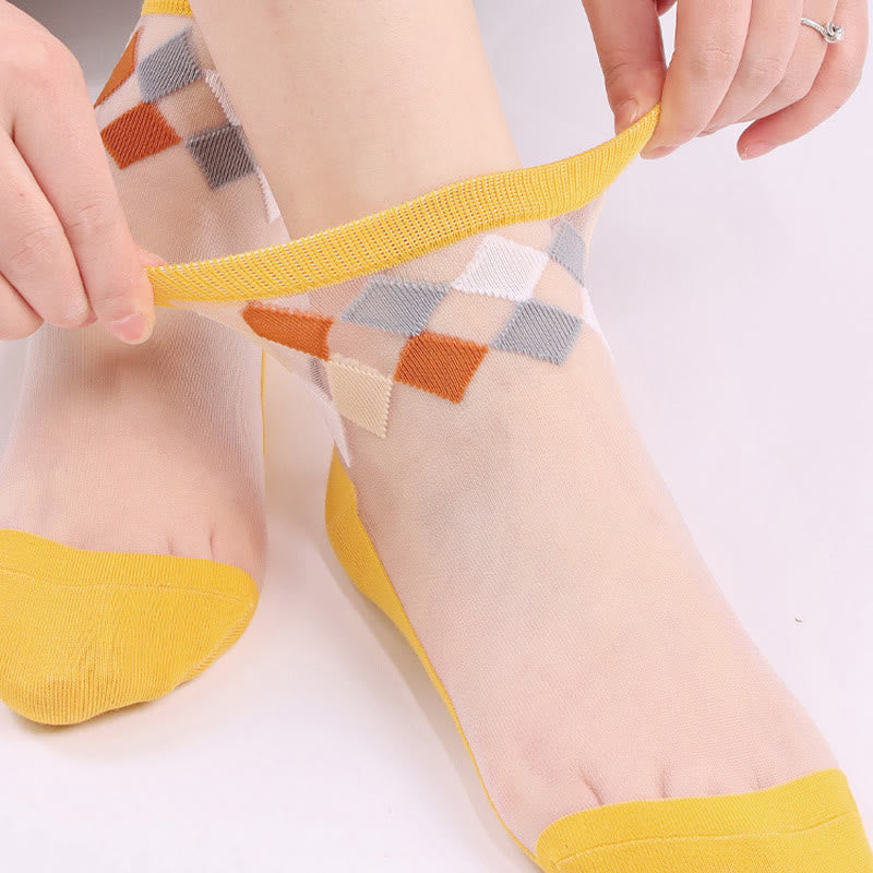 Stilvolle Söckchen mit Rautenmuster (5 Paar) - image 6