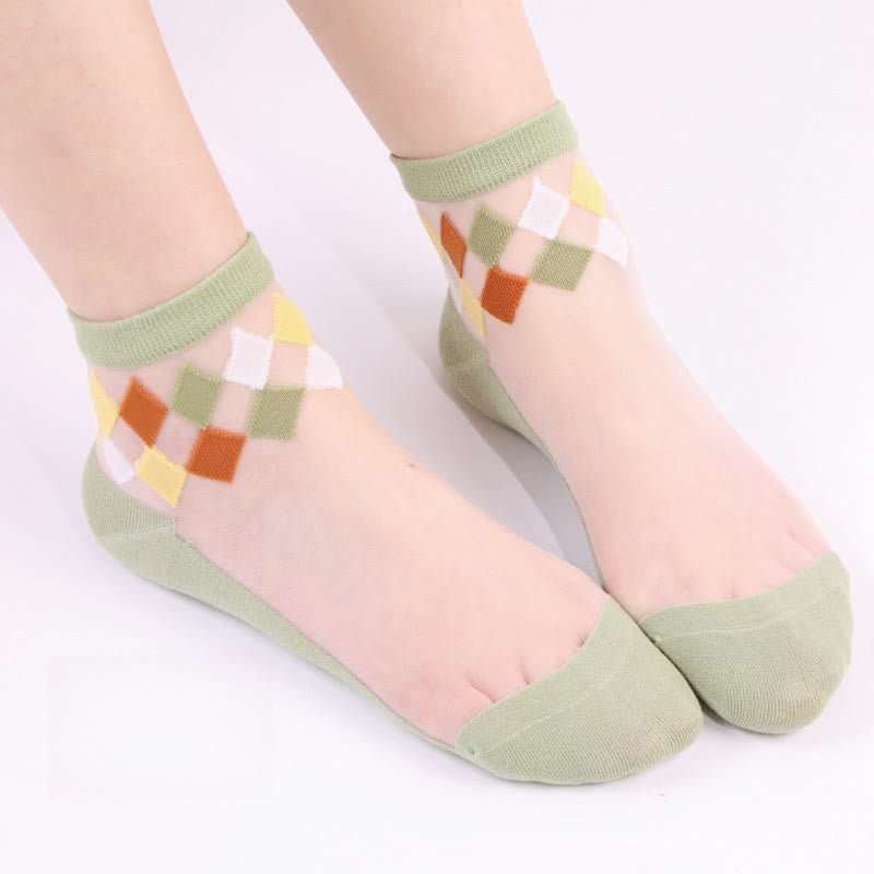 Stilvolle Söckchen mit Rautenmuster (5 Paar) - Grün - EU36-40 (US3-7) - image 12