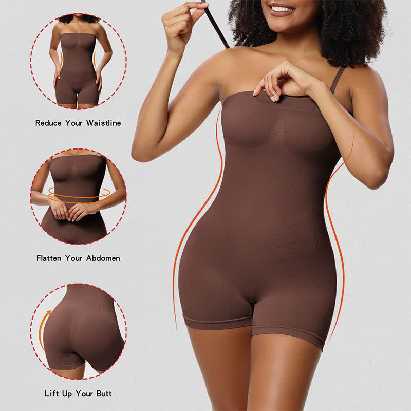 Shapewear-Bodysuit mit abnehmbaren Schultergurten