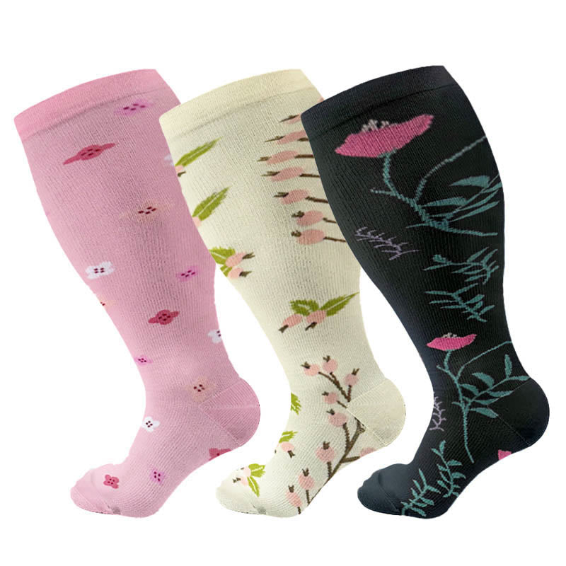 Plus Size Lute Pink Kompressionsstrümpfe - image 11