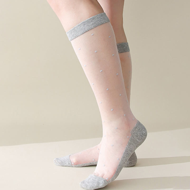 Niedliche Crew-Socken mit Punkten (5 Paar)