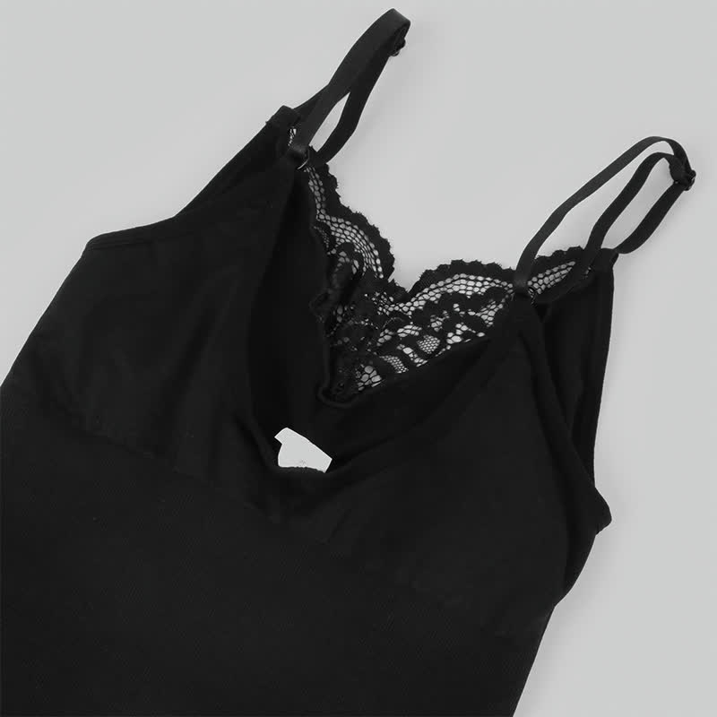 Einfarbiger Shapewear-Body aus Spitze