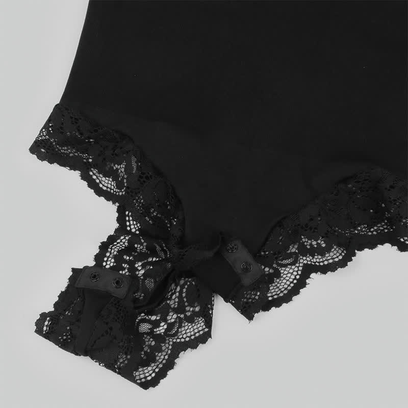 Einfarbiger Shapewear-Body aus Spitze