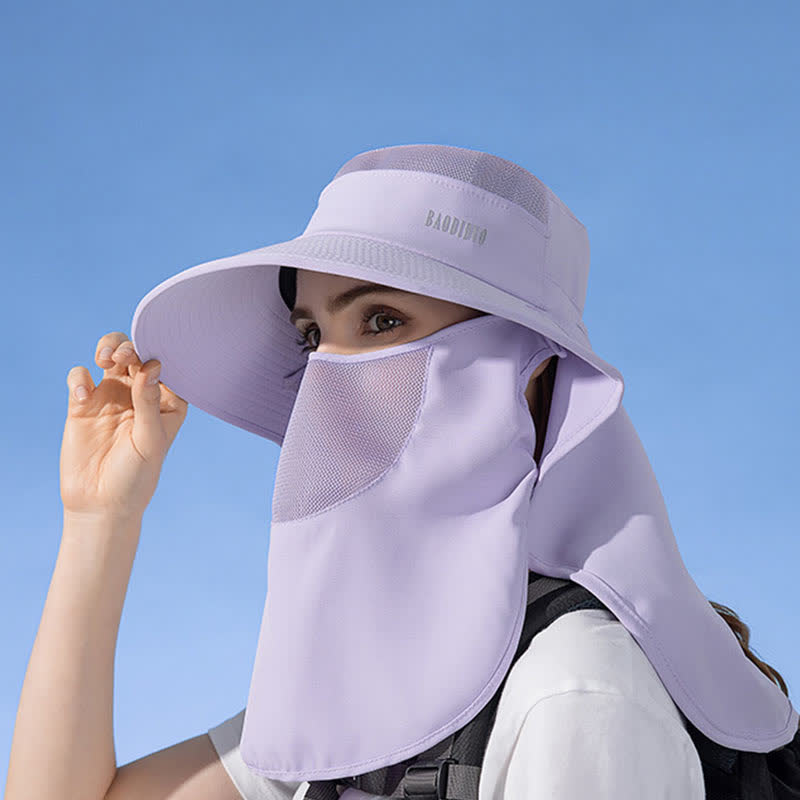 Sonnenschutz-Bucket-Hut mit integriertem Gesichtsschal - image 2