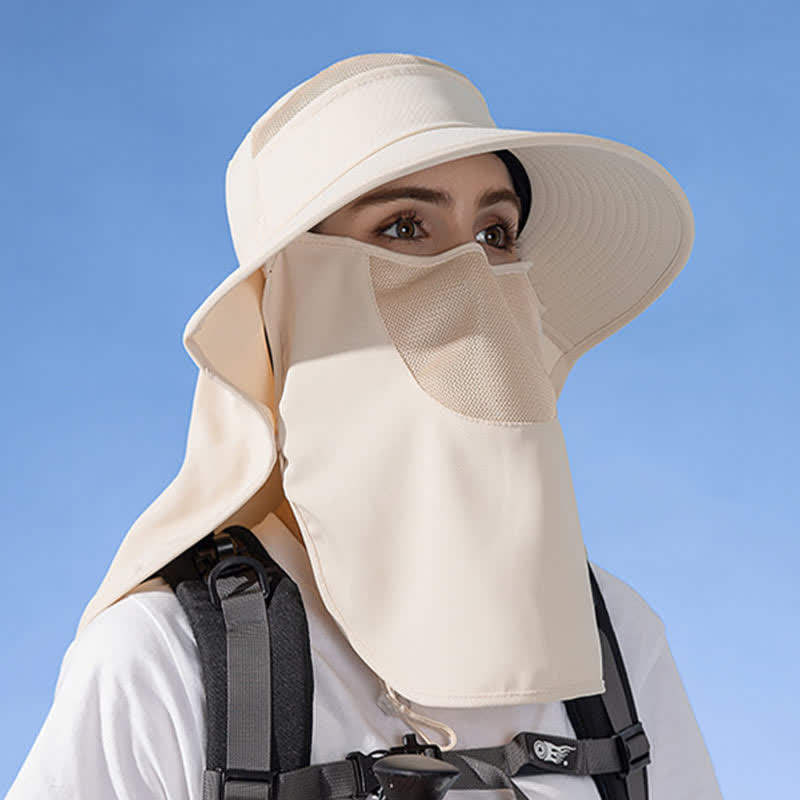 Sonnenschutz-Bucket-Hut mit integriertem Gesichtsschal - image 15