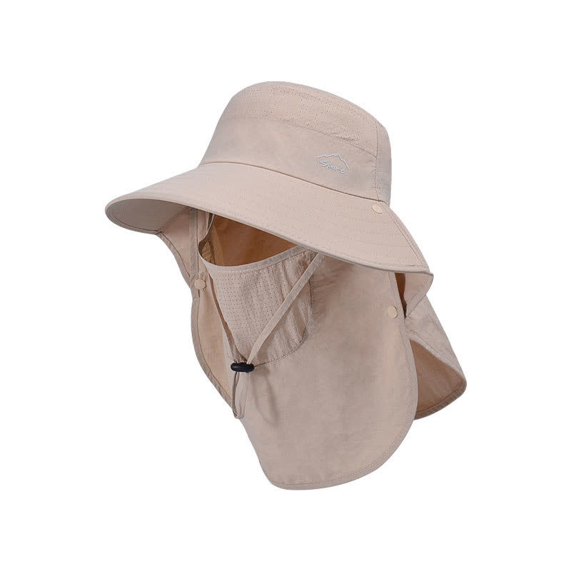 Bucket Hat mit abnehmbarer Gesichtsmaske - Beige - Einheitsgröße - image 2