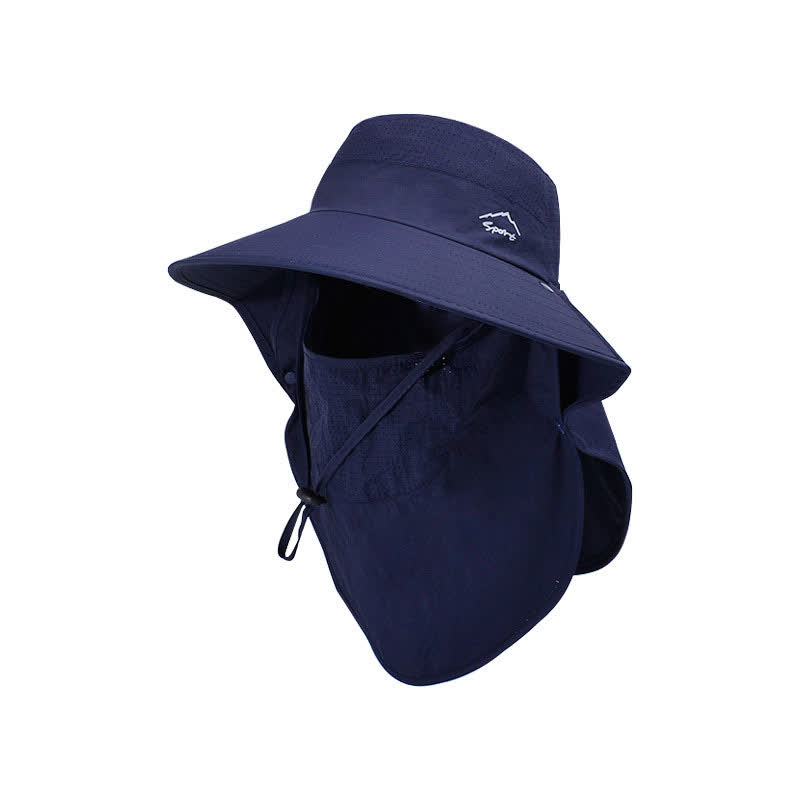 Bucket Hat mit abnehmbarer Gesichtsmaske - Marineblau - Einheitsgröße - image 8