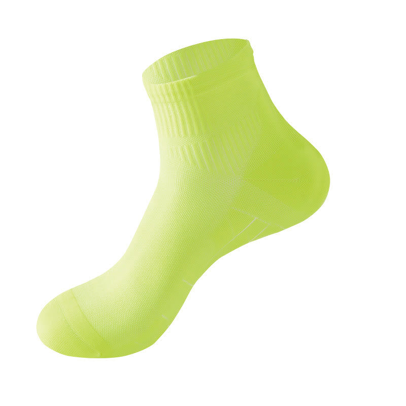 Einfarbige, atmungsaktive Sport-Kompressionssocken mit Knöchelriemen (5 Paar) - Grün - EU39-42 (US6-8,5) - image 18