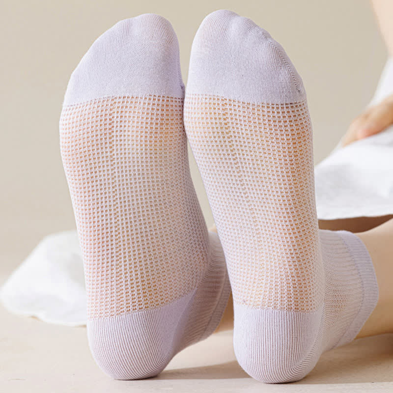 Leichte, atmungsaktive, einfarbige Söckchen aus Netzstoff (8 Paar) - image 9