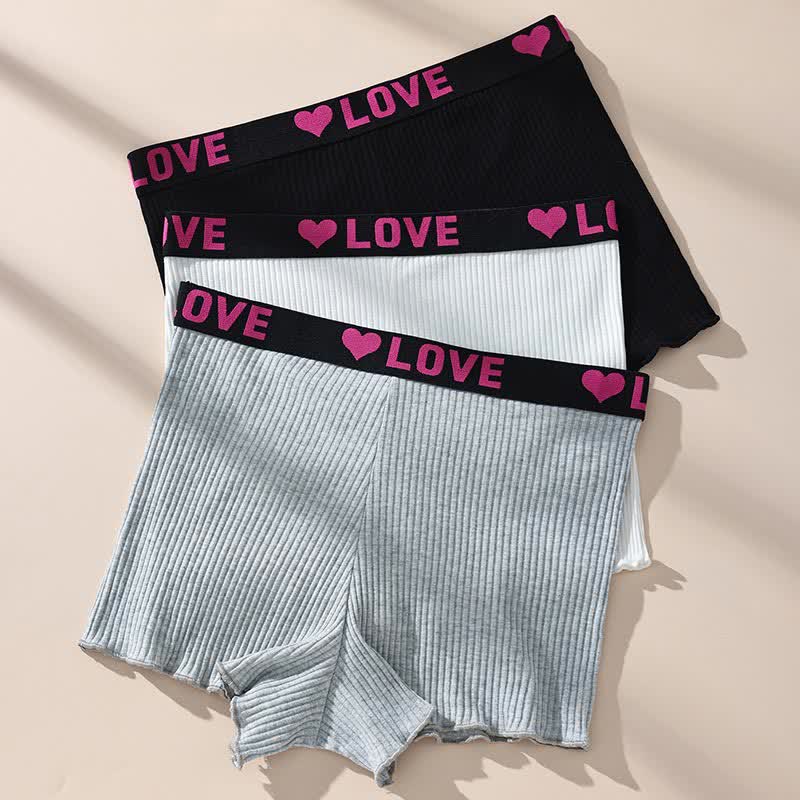 Mittelhoher LOVE-Bund-Boyshort (3er-Pack)