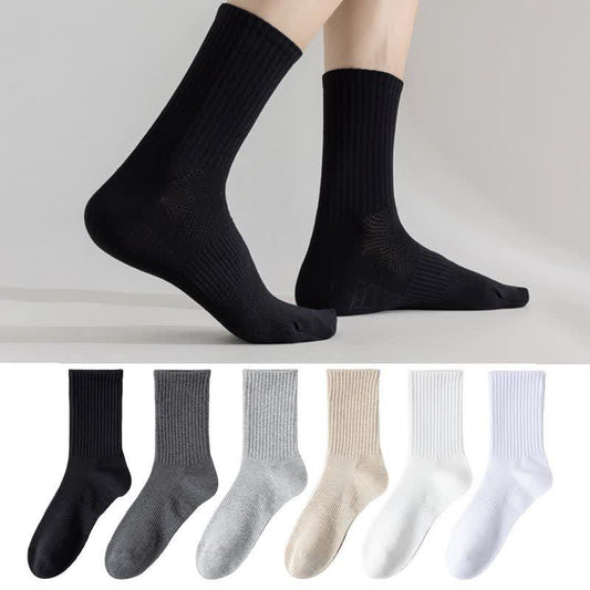 Atmungsaktive Sportsocken in Übergröße, einfarbig (6 Paar)