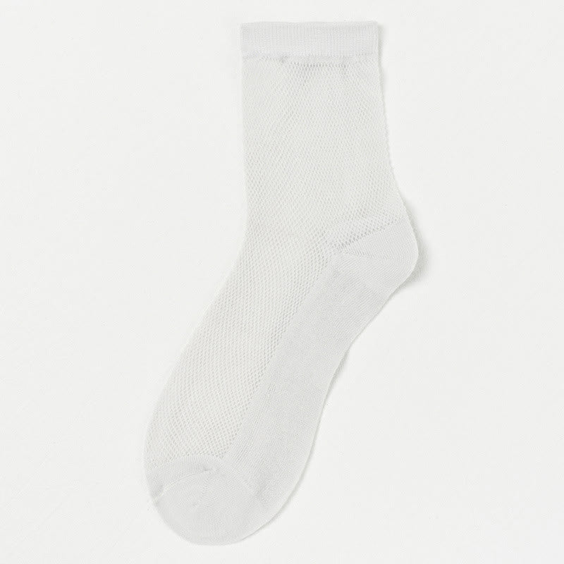 Ultradünne, atmungsaktive, einfarbige Netzsocken (8 Paar)