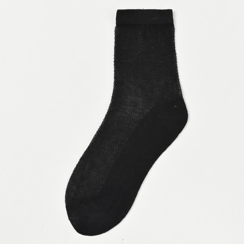 Ultradünne, atmungsaktive, einfarbige Netzsocken (8 Paar)